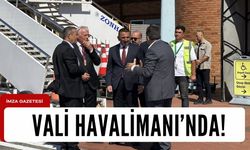 Vali Hacıbektaşoğlu Zonguldak havalimanında...