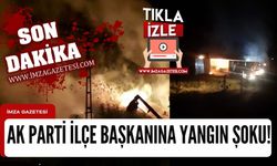 Ak Parti ilçe başkanına ait taksi kül oldu!