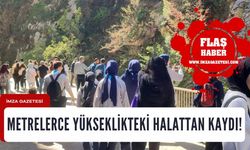 Öğrenciler metrelerce yükseklikteki halattan kaydı!