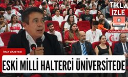 Eski halterci Halil Mutlu öğrencilerle buluştu!