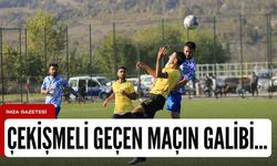 Kilimli Belediyespor ile Gökçebeyspor'un çekişmeli maçında tek gol...