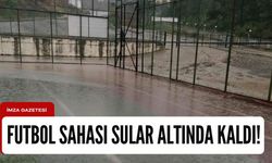 Futbol sahası yağmura teslim oldu! BAL takımı tehlike ile karşı karşıya