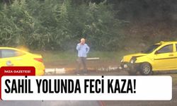 Sahil yolunda araçlar çarpıştı! Ekipler sevk edildi