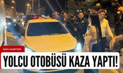 Yolcu otobüsü kaza yaptı! Ekipler sevk edildi