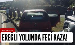 Zonguldak-Ereğli yolunda kaza! Yaralılar var