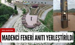 Madenci Feneri Anıtı seyir terasına yerleştirildi...