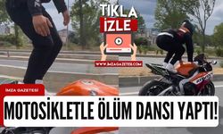 Motosiklet sürücüsünün ölüm dansı böyle görüntülendi!