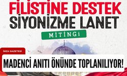 Zonguldak Madenci Anıtı'nın önünde Filistin'e destek için bir araya geliyorlar!