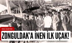 Zonguldak'a inen ilk uçak...