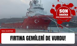  Karadeniz'de petrol araması yapan 2 gemiye fırtına engeli! Amasra Limanı'na sığındılar