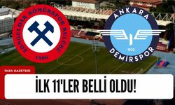 Zonguldak Kömürspor - Ankara Demirspor karşılaşmasının ilk 11'leri belli oldu!