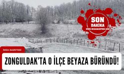 Zonguldak'ta o ilçe beyaza büründü!