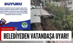 Zonguldak Belediyesi çöken yol hakkında açıklama yaptı!