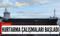 Karaya oturan gemi için kurtarma çalışmaları başladı