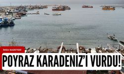 Poyraz Karadeniz'i vurdu! Balıkçı tekneleri zor anlar yaşadı