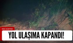 Sürücüler dikkat! Heyelan nedeniyle ilçede yol kapandı