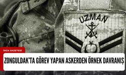 Zonguldak’ta görev yapan askerden örnek davranış!