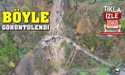 Zonguldak'ta heyelan dronla havadan görüntülendi... İşte 2 kişinin can verip 21 kişinin ölümden döndüğü alan