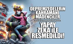 6 Şubat depreminin kahramanı Zonguldaklı madenciler yapay zeka ile resmedildi!