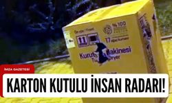 Bir garip vaka! Karton kutulu insandan radar da oldu...