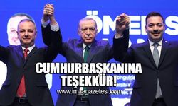 Cumhurbaşkanına teşekkür