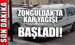 Kar yağışı Zonguldak Merkez’de de başladı!