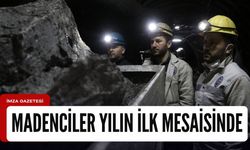 Madenciler yeni yılın ilk mesaisine başladı.