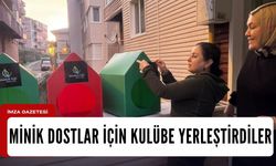 Minik dostlar için kulübeler yerleştirdiler