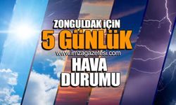 Zonguldak için 5 günlük hava durumu!