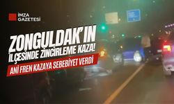 Zonguldak'ın ilçesinde zincirleme kaza!