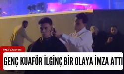 Zonguldaklı genç kuaför Doğukan Yağcı, yeni yılda ilginç bir olaya imza attı