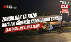 Zonguldak'ta kaza anı güvenlik kamerasına yansıdı!