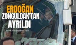 Cumhurbaşkanı Recep Tayyip Erdoğan, Zonguldak’tan ayrıldı…