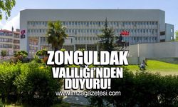 Zonguldak Valiliği'nden duyuru!