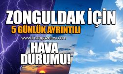 Zonguldak İçin 5 Günlük Hava Durumu Tahmini
