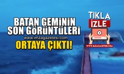 Marmara Denizi'nde batan geminin son görüntüleri ortaya çıktı!