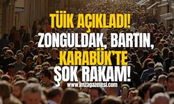 TÜİK açıkladı! Zonguldak, Bartın, Karabük'te şok rakam!