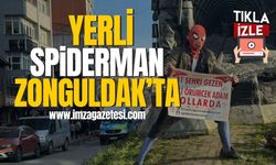 Yerli spiderman Zonguldak’ta...