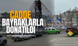 Zonguldak caddeleri bayraklarla donatıldı...