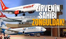 Zonguldak Havalimanı rakiplerini geride bırakarak zirveye oturdu!