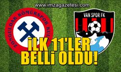 Zonguldak Kömürspor  - Van BBSK maçının ilk 11'leri belli oldu!