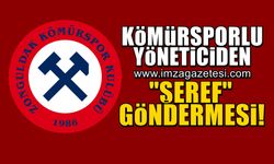 Zonguldak Kömürsporlu yöneticiden protokole "Şeref" göndermesi!