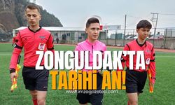 Zonguldak'ta tarihi an! İki kardeş hakem aynı maçta görev aldı