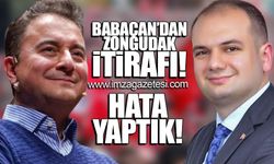 Babacan'dan Zonguldak itirafı!