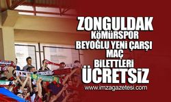 Zonguldak Kömürspor - Beyoğlu Yeni Çarşı maçında seyirciden ücret alınmayacak!