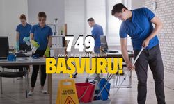 Temizlik işçiliğine 749 başvuru!
