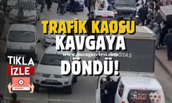Zonguldak'ta trafik kaosu kavgaya neden oldu!
