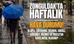 Zonguldak'ın ilçelerinde bu hafta hava nasıl olacak? (Alaplı, Çaycuma, Devrek, Ereğli, Gökçebey, Kilimli, Kozlu)