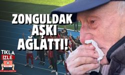 Zonguldak Kömürspor maçında yaşlı adam gözyaşlarına hakim olamadı!
