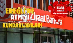 Ziraat Bankası’nın ATM’sine Ereğli’de kundaklama!